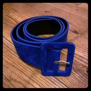 & other stories royal blue suede belt